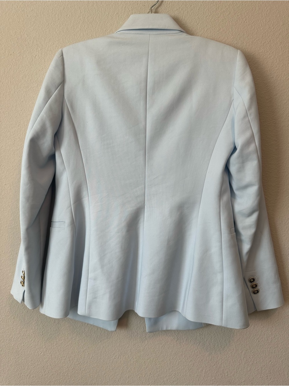 ZARA Women Double-Breasted Light Blue Blazer - Picture 4 of 4